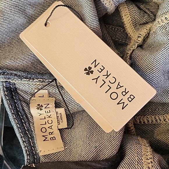 Molly Bracken Denim Fit & Flare Tied Back Jean Dress Size Large Read Modcloth - Picture 5 of 5